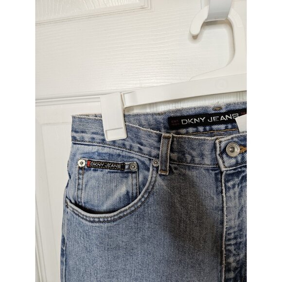 VTG DKNY Denim Blue Jeans (Women's 12) Made In USA Light Wash 12x30 - Picture 4 of 10
